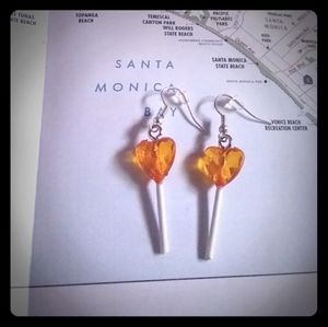 Orange ♡ Sucker Pop Earrings
